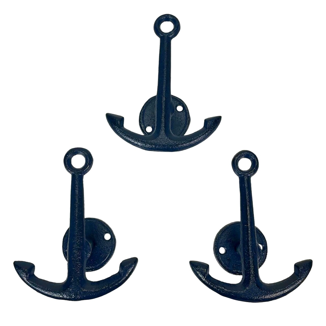 Cast Iron Anchor Wall Hooks – Nautical Decorative Hangers, Multiple Colors & Finishes
